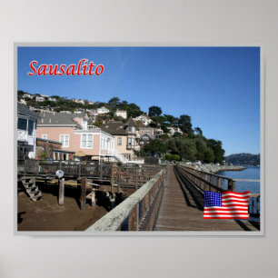 Sausalito - Promenade - Verenigde Staten - Poster