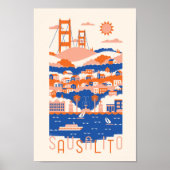 Sausalito Travel Poster (Voorkant)