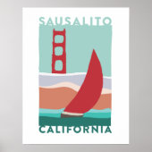 Sausalito Travel Poster (Voorkant)