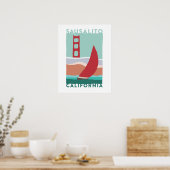 Sausalito Travel Poster (Keuken)