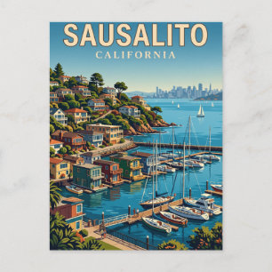 Sausalito Waterfront Californië Briefkaart