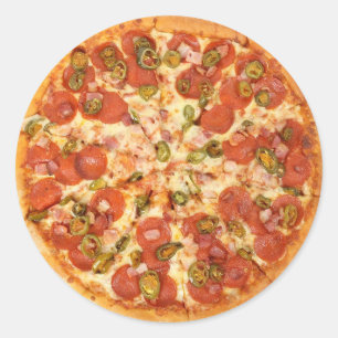 Sause and Green Olife Cheese Pizza Stickers