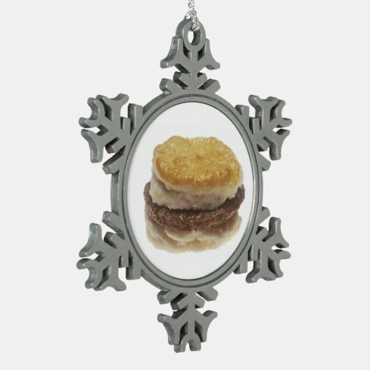 Sause Biscuit Tin Sneeuwvlok Ornament (Links)