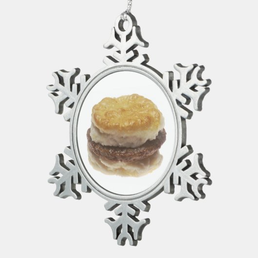 Sause Biscuit Tin Sneeuwvlok Ornament (Rechts)