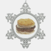 Sause Biscuit Tin Sneeuwvlok Ornament (Voorkant)