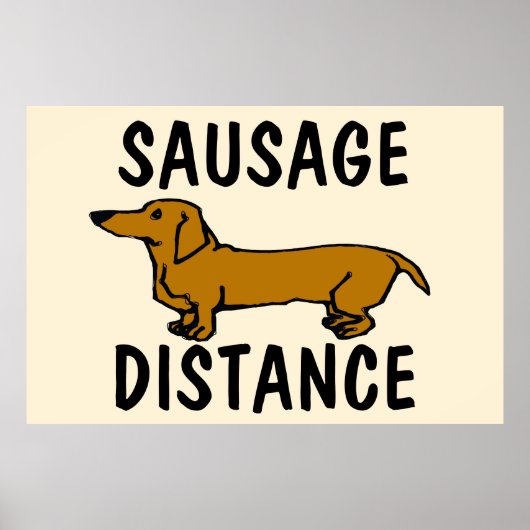 Sause Distance, DachshundPoster Poster (Voorkant)