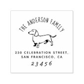 Sause Dog | Aangepast familienaam en retouradres Zelfinktende Stempel (Design)