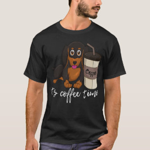 Sause Dog Coffee time Dachshund catlove koffie T-shirt