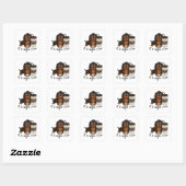 Sause Dog Coffee time Dachshund Gift Vierkante Sticker (Vel)
