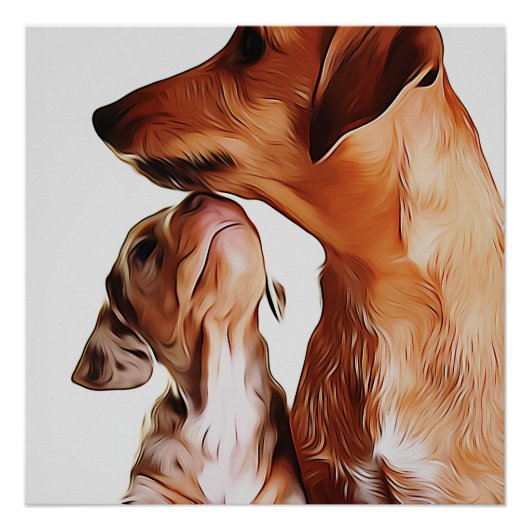 Sause Dog Puppies 7 weken Dachshund Birthday Pos Perfect Poster (Voorkant)