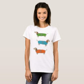 SaUSE Dogs Dachshund in Jumpers Bone Top T-Shirt (Voorkant volledig)