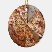 Sause Pizza Thick Crust met kerstmis Keramisch Ornament (Links)