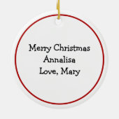 Sause Pizza Thick Crust met kerstmis Keramisch Ornament (Achterkant)