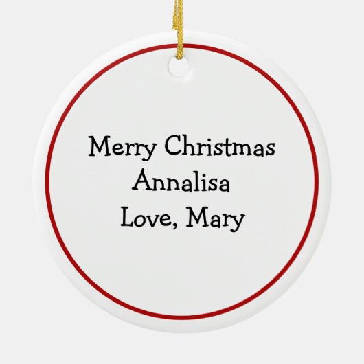 Sause Pizza Thick Crust met kerstmis Keramisch Ornament (Achterkant)