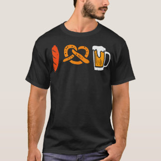 Sause Pretzel I Love Oktoberfest German Beiarian T-shirt