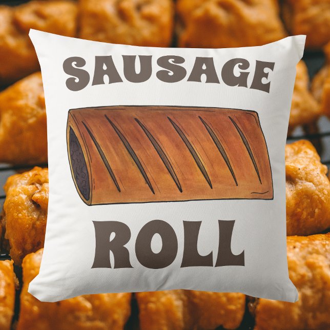 Sause Roll British Savory Pastry Snack Food UK Kussen (Sausage Roll Pillow)