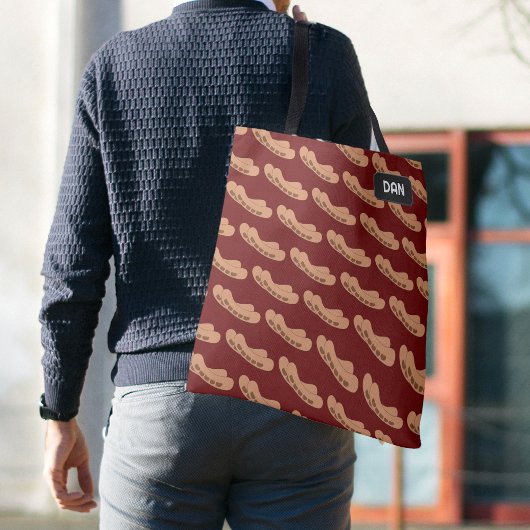 Sausethema - Twee Bangers en naam of initiaal Tote Bag