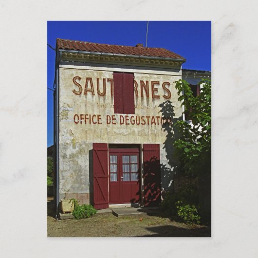Sauternes Office de Degustation (Wijnproeverij Briefkaart (Voorkant)
