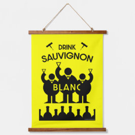Sauvignon Blanc wijn drinker   Hangend Wandkleed