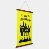 Sauvignon Blanc wijn drinker Hangend Wandkleed (Gebogen)