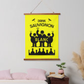 Sauvignon Blanc wijn drinker Hangend Wandkleed (Slaapkamer)