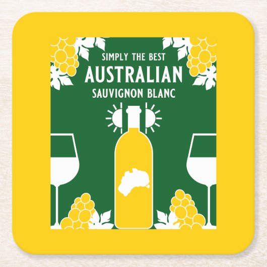 Sauvignon Blanc wijn drinker Kartonnen Onderzetters (Voorkant)