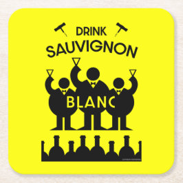Sauvignon Blanc wijn drinker   Kartonnen Onderzetters