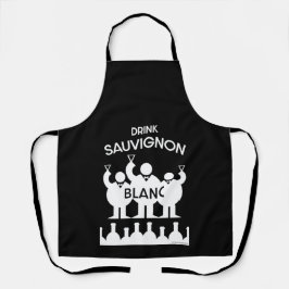 Sauvignon Blanc wijn drinker Schort