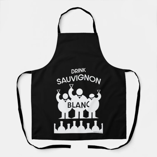 Sauvignon Blanc wijn drinker Schort (Voorkant)