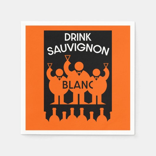 Sauvignon Blanc wijn drinker Servet (Voorkant)