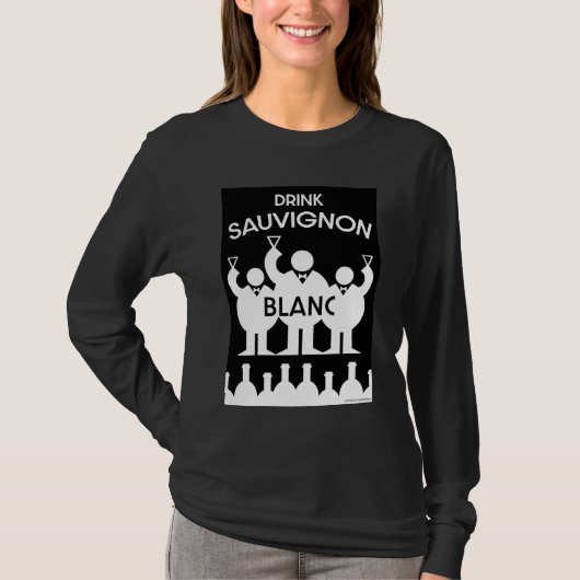 Sauvignon Blanc wijn drinker T-shirt (Voorkant)