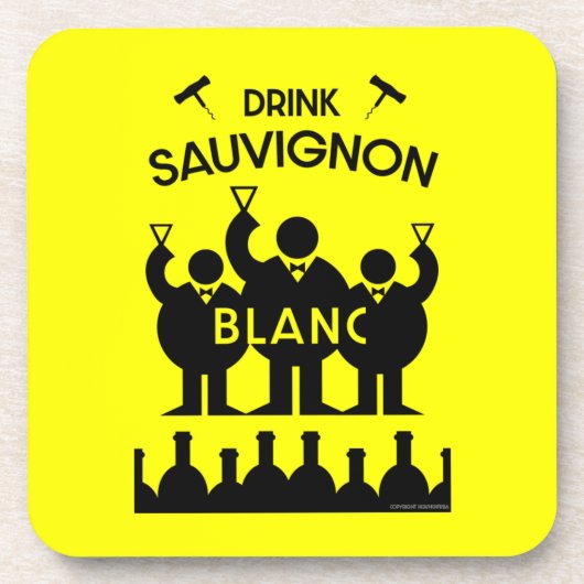 Sauvignon Blanc Wine Drinker Bier Onderzetter (Voorkant)