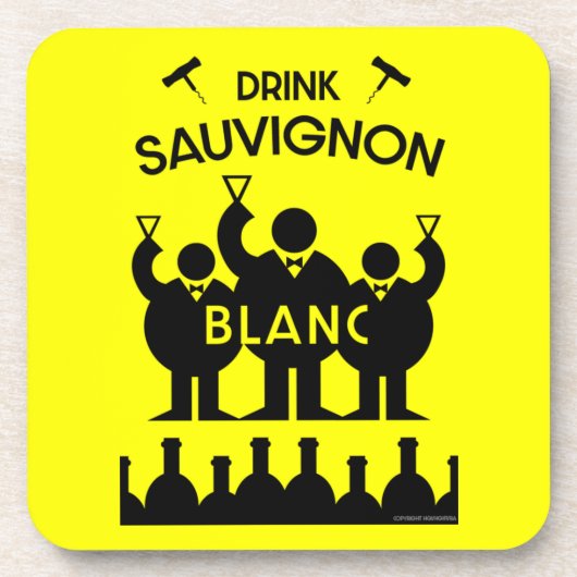 Sauvignon Blanc Wine Drinker Bier Onderzetter (Voorkant)