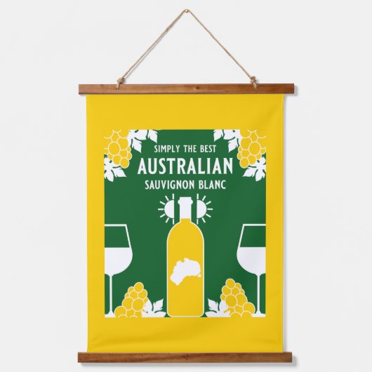 Sauvignon Blanc Wine Drinker Hangend Wandkleed (Voorkant)