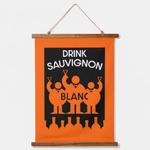 Sauvignon Blanc Wine Drinker Hangend Wandkleed