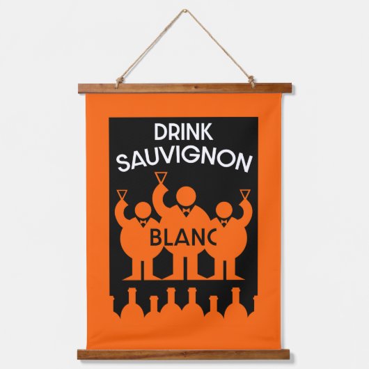 Sauvignon Blanc Wine Drinker Hangend Wandkleed (Voorkant)
