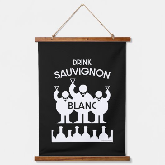 Sauvignon Blanc Wine Drinker Hangend Wandkleed (Voorkant)