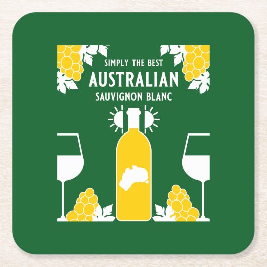 Sauvignon Blanc Wine Drinker Kartonnen Onderzetters (Voorkant)