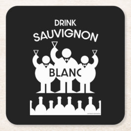 Sauvignon Blanc Wine Drinker Kartonnen Onderzetters