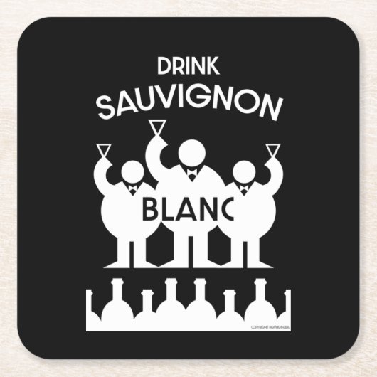 Sauvignon Blanc Wine Drinker Kartonnen Onderzetters (Voorkant)