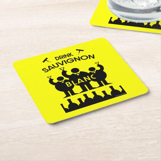 Sauvignon Blanc Wine Drinker Kartonnen Onderzetters (Schuin)