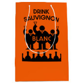 Sauvignon Blanc Wine Drinker Medium Cadeauzakje (Voorkant)