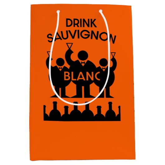 Sauvignon Blanc Wine Drinker Medium Cadeauzakje (Voorkant)