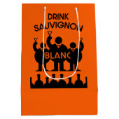 Sauvignon Blanc Wine Drinker Medium Cadeauzakje (Achterkant)