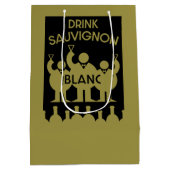 Sauvignon Blanc Wine Drinker Medium Cadeauzakje (Achterkant)