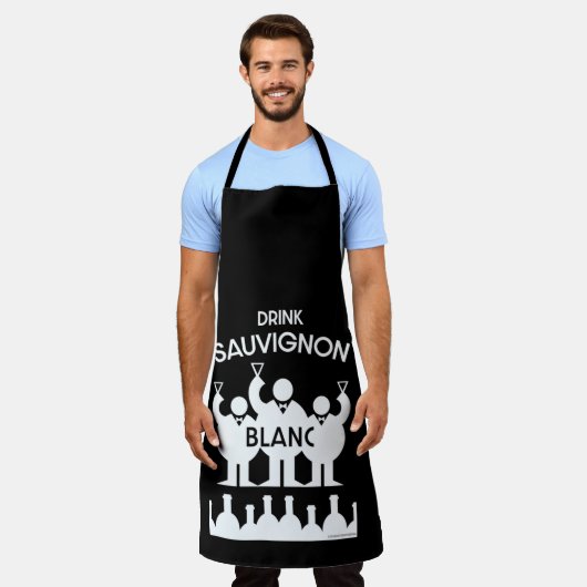 Sauvignon Blanc Wine Drinker Schort (Gedragen)