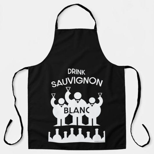 Sauvignon Blanc Wine Drinker Schort (Voorkant)