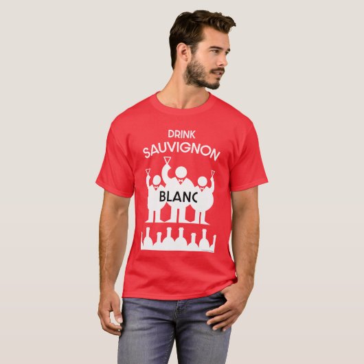 Sauvignon Blanc Wine Drinker T-Shirt (Voorkant volledig)