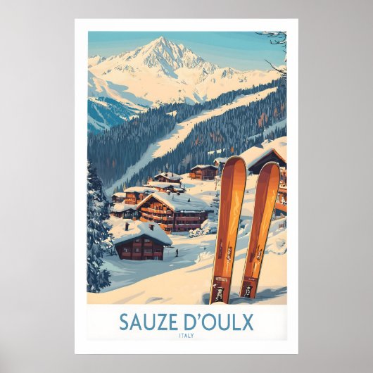 Sauze dOulx Ski Poster 1 (Voorkant)