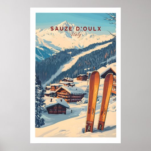 Sauze dOulx Ski Print 1 (Voorkant)